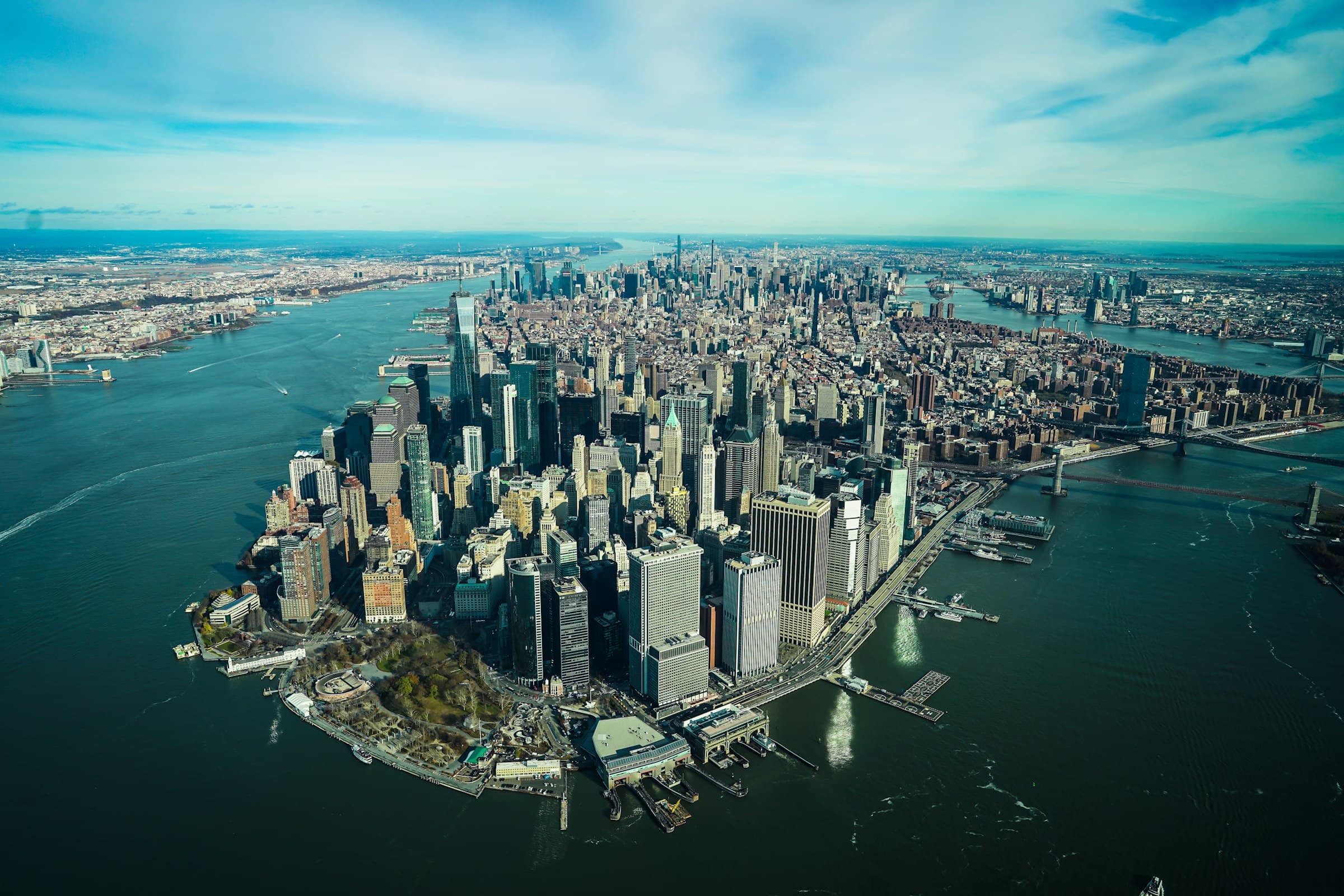 Aerial view of New York City